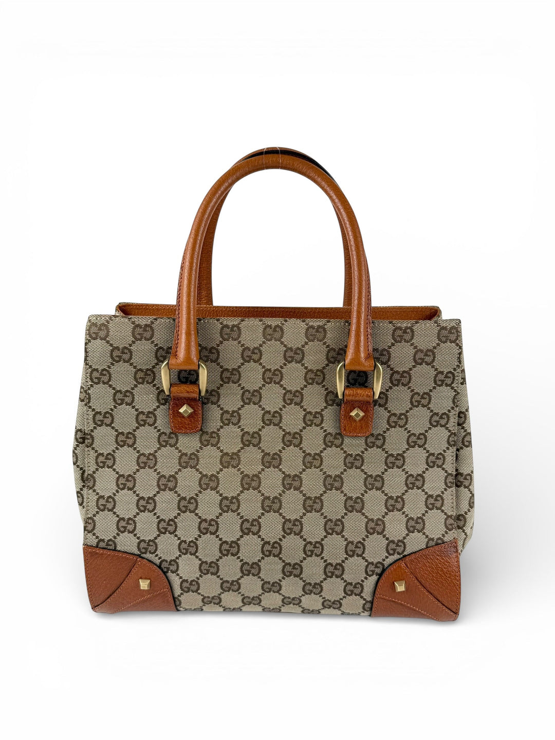 2010s Gucci GG Monogram Nailhead Mini Tote Handbag
