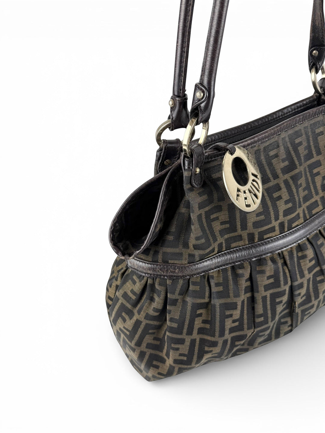 Vintage 90s Fendi Zucca Large Chef Handbag