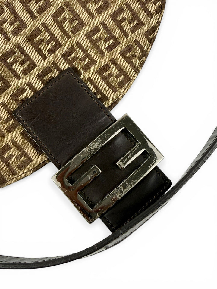 Vintage 90s Fendi Zucca Baguette Shoulder Bag