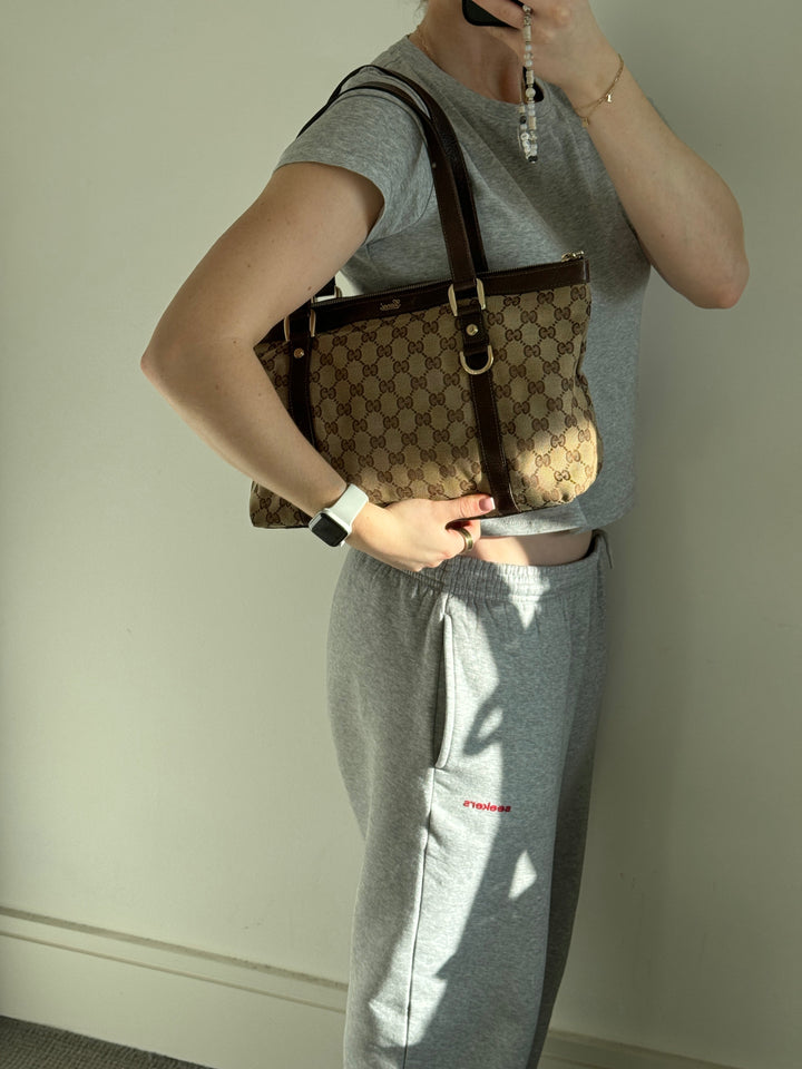 Vintage 90s Gucci Monogram Abbey Handbag