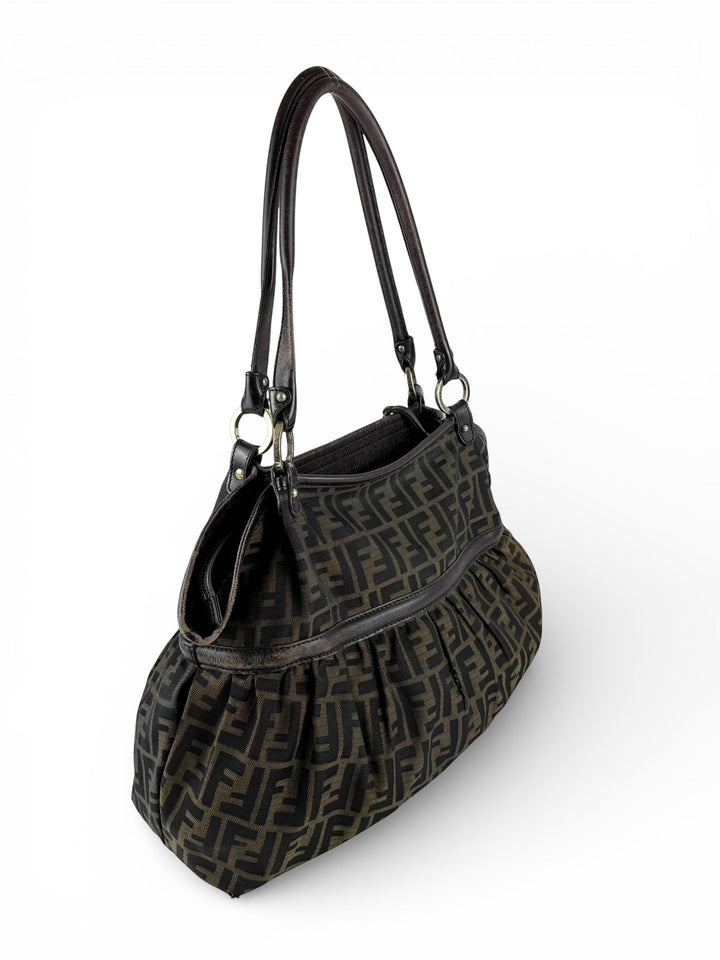 Vintage 90s Fendi Zucca Large Chef Handbag