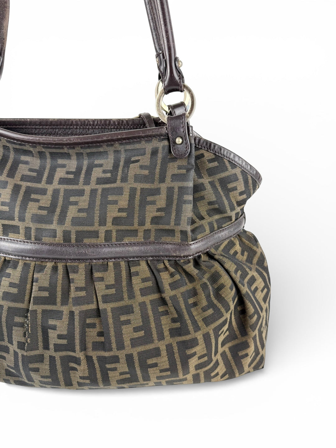 Vintage 90s Fendi Zucca Large Chef Handbag