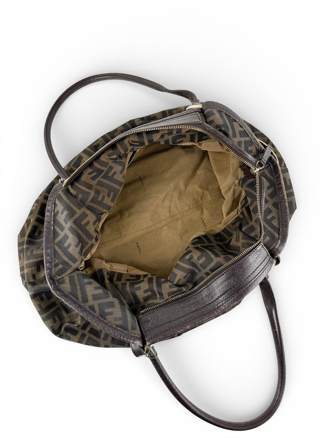 Vintage 90s Fendi Zucca Large Chef Handbag