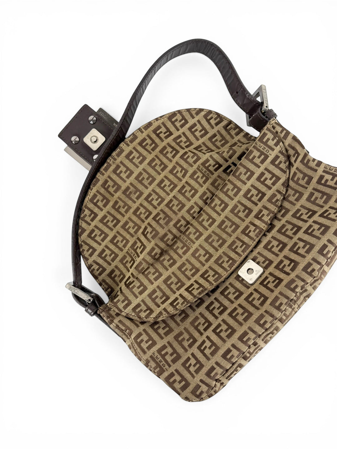 Vintage 90s Fendi Zucca Baguette Shoulder Bag