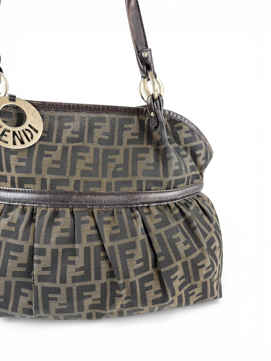 Vintage 90s Fendi Zucca Large Chef Handbag