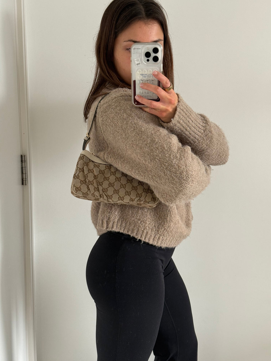 Vintage 90s Gucci GG Monogram Mini Shoulder Bag