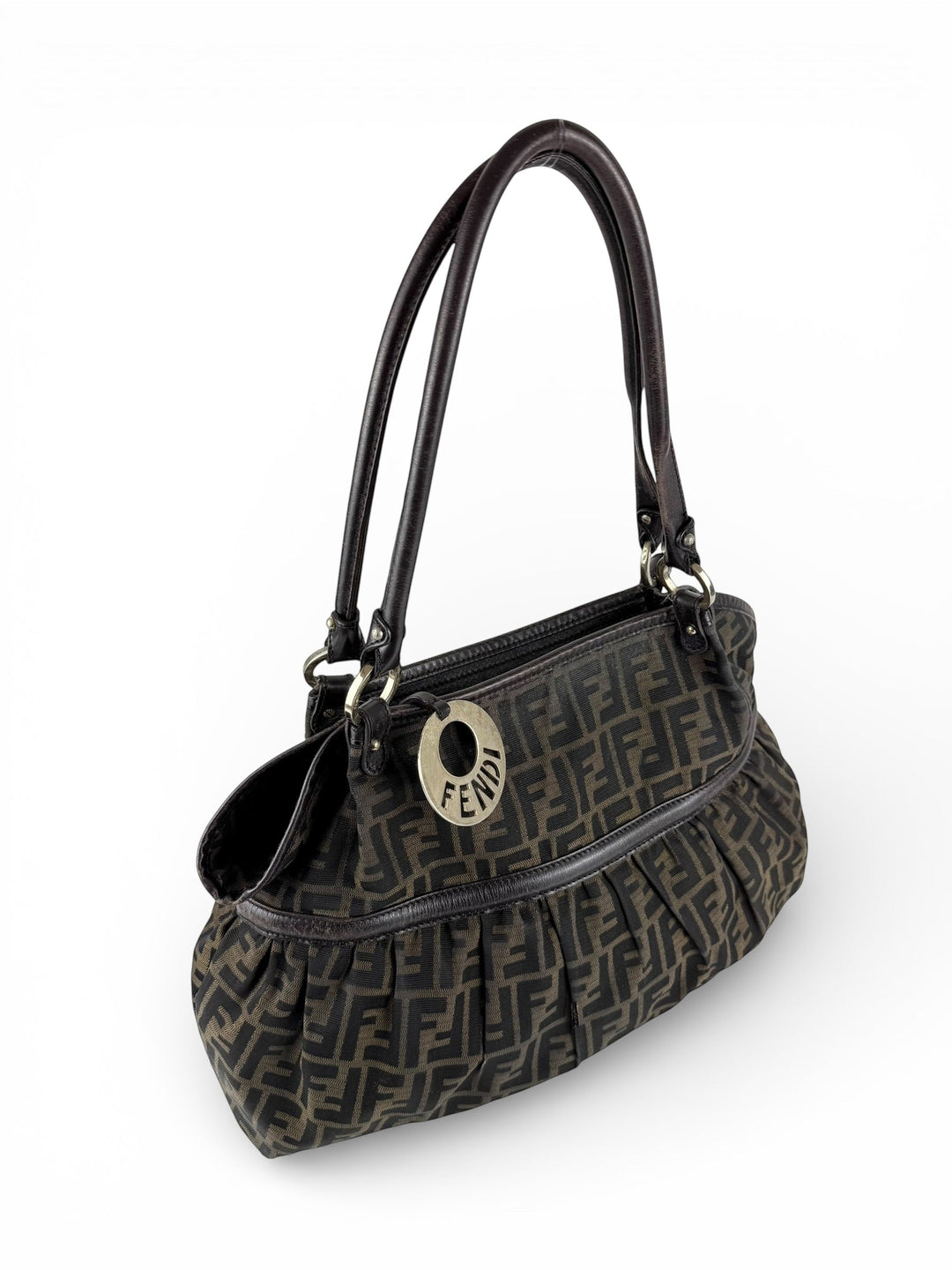 Vintage 90s Fendi Zucca Large Chef Handbag