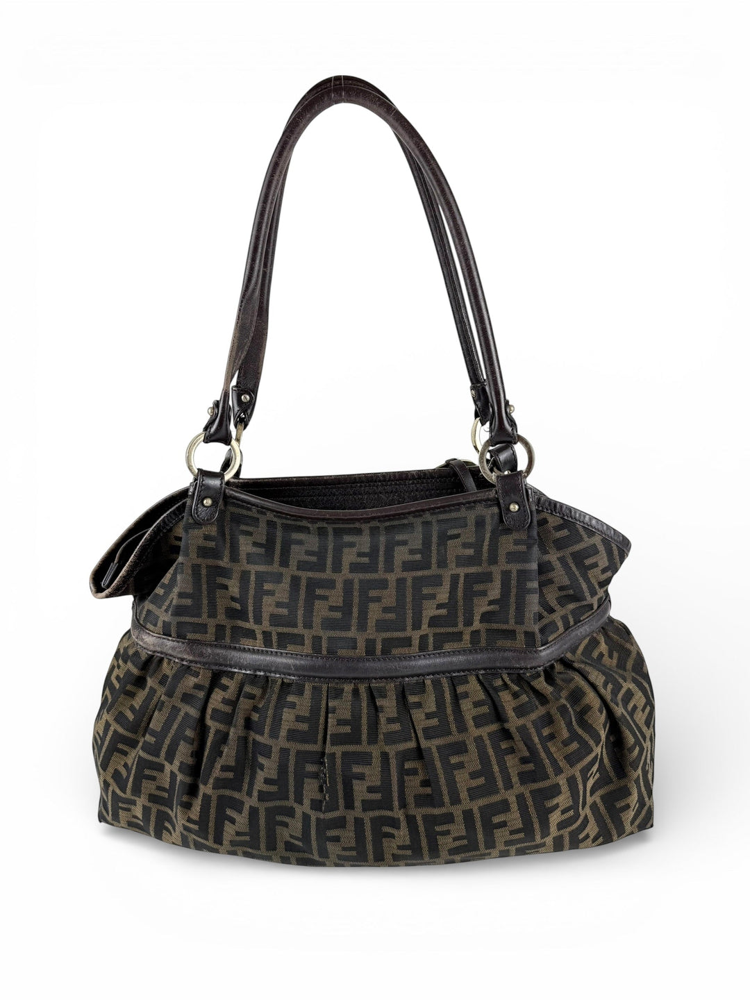 Vintage 90s Fendi Zucca Large Chef Handbag