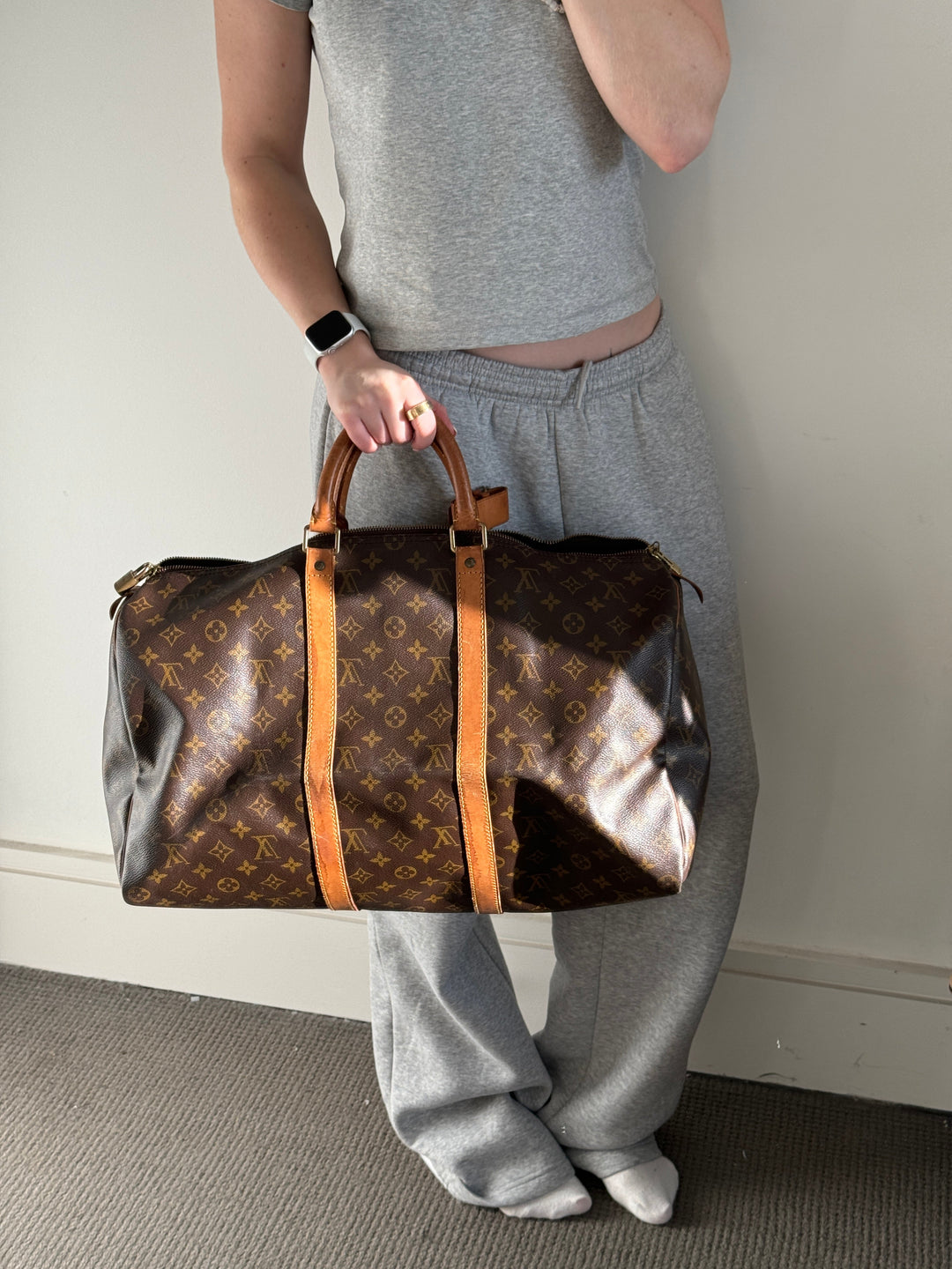 Vintage 1994 Louis Vuitton Keepall 50 Duffle Handbag