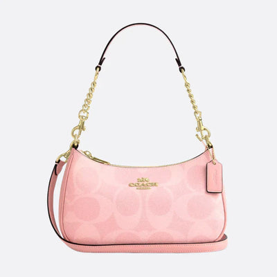 Coach Teri Shoulder Bag in Signature Canvas Pink