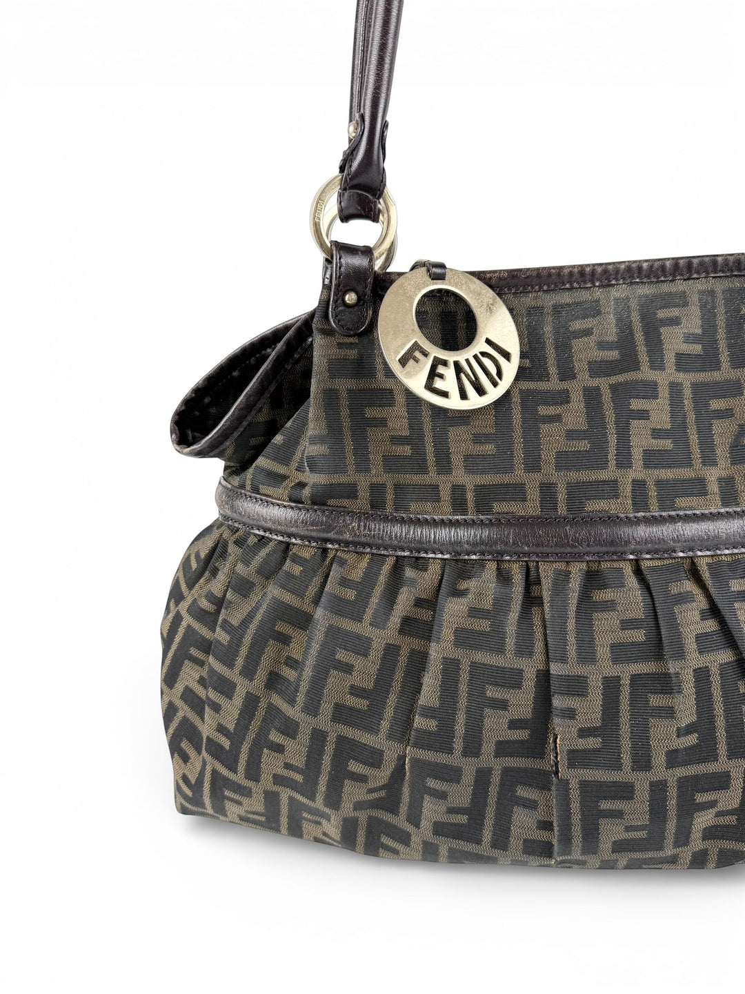 Vintage 90s Fendi Zucca Large Chef Handbag