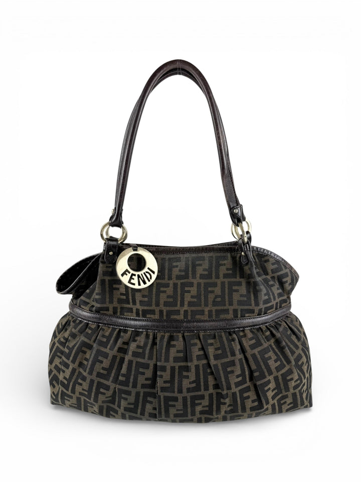 Vintage 90s Fendi Zucca Large Chef Handbag